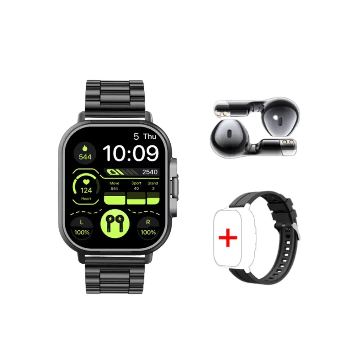 Smartwatch Bluetooth avec Écouteurs Sans Fil - Rondor