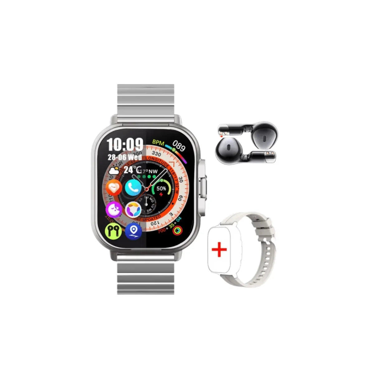 Smartwatch Bluetooth avec Écouteurs Sans Fil - Rondor