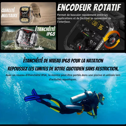 Smartwatch MK66 - Résistance - Technologie et Style en Un Seul Geste - Rondor