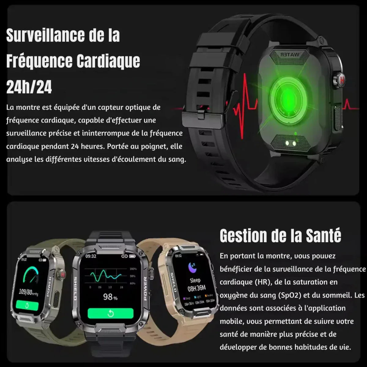 Smartwatch MK66 - Résistance - Technologie et Style en Un Seul Geste - Rondor