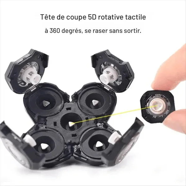 SmoothTrim - Rasoir 5 en 1 avec têtes flottantes et accessoires - Rondor