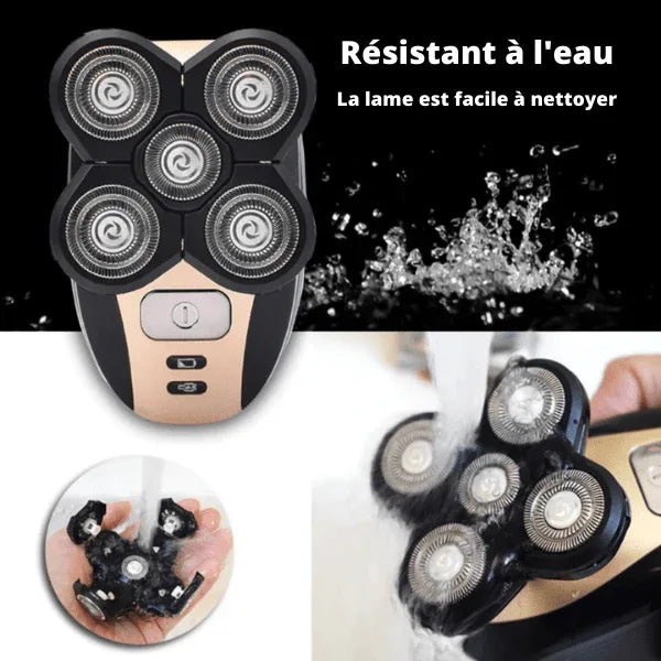 SmoothTrim - Rasoir 5 en 1 avec têtes flottantes et accessoires - Rondor