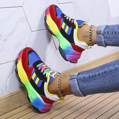 Sneakers Orthopédiques À Plateforme Multicolores Pour Femme – Style Moderne et Confort Absolu - Rondor