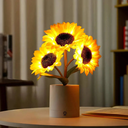 SolaLume™ – Lampe de Table LED Sans Fil Forme Tournesol Lumière Chaleureuse | RONDOR - Rondor