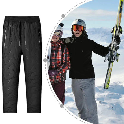 Winter Heated Quilted Pants with Fleece and Heating Zones, Ski Jackets
