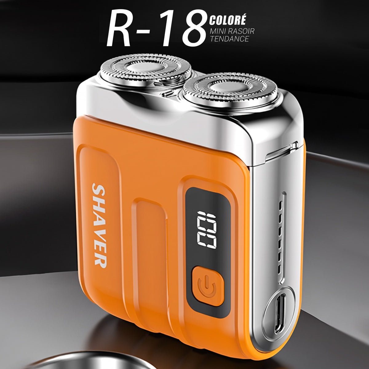 Mini rasoir électrique portable pour homme – Compact et rechargeable – Utilisation à sec ou humide, idéal pour les voyages ou le sac de sport – rasage rapide et en douceur