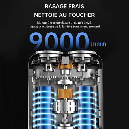 Mini rasoir électrique portable pour homme – Compact et rechargeable – Utilisation à sec ou humide, idéal pour les voyages ou le sac de sport – rasage rapide et en douceur