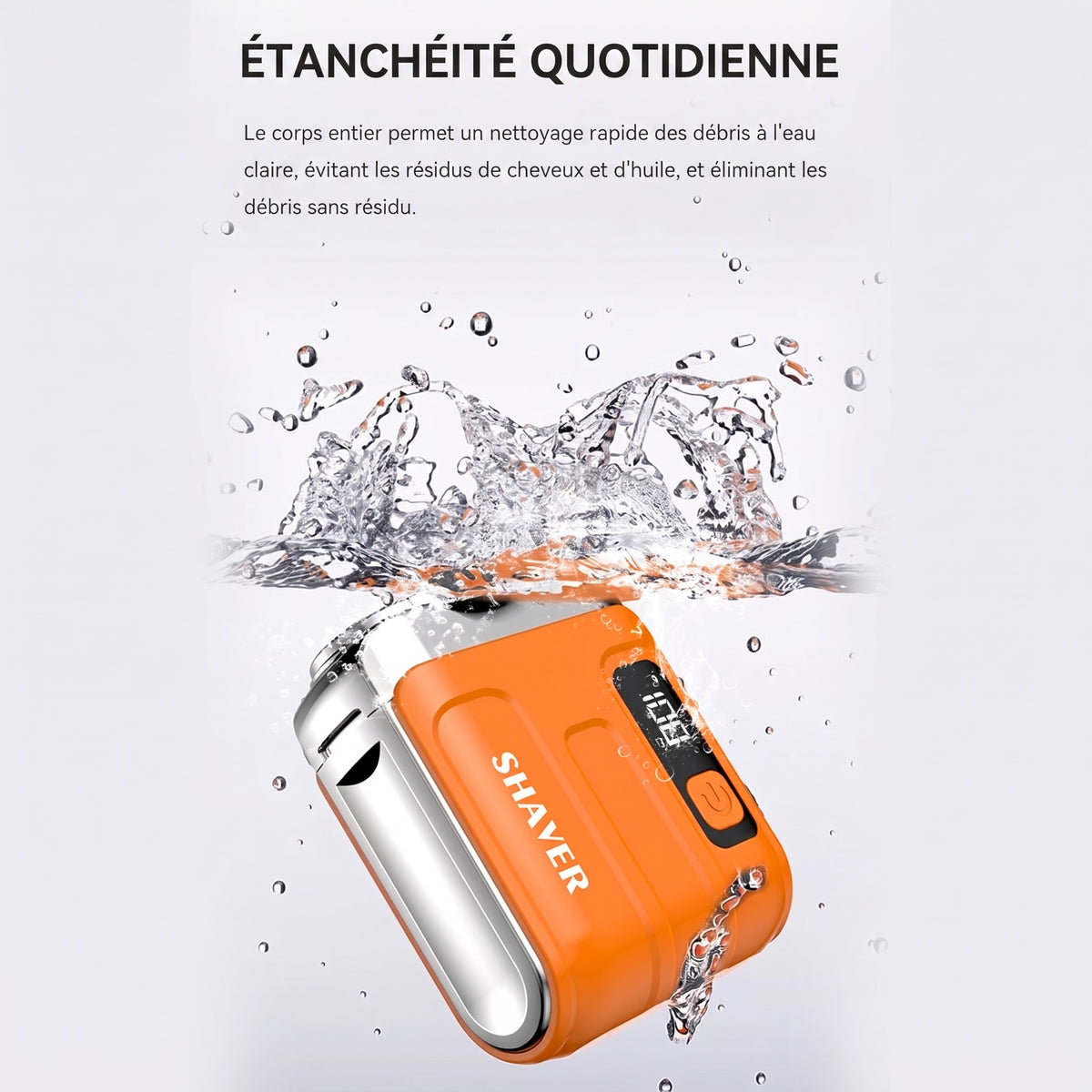 Mini rasoir électrique portable pour homme – Compact et rechargeable – Utilisation à sec ou humide, idéal pour les voyages ou le sac de sport – rasage rapide et en douceur
