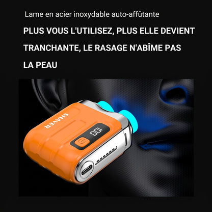Mini rasoir électrique portable pour homme – Compact et rechargeable – Utilisation à sec ou humide, idéal pour les voyages ou le sac de sport – rasage rapide et en douceur