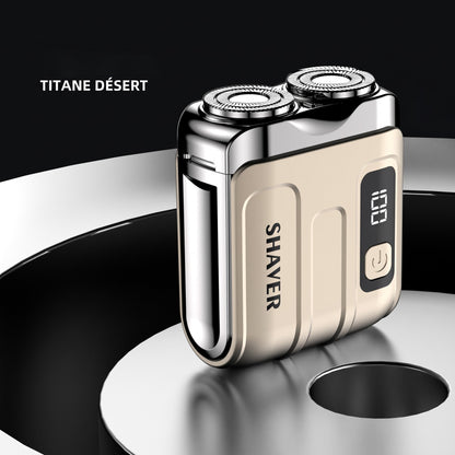 Mini rasoir électrique portable pour homme – Compact et rechargeable – Utilisation à sec ou humide, idéal pour les voyages ou le sac de sport – rasage rapide et en douceur