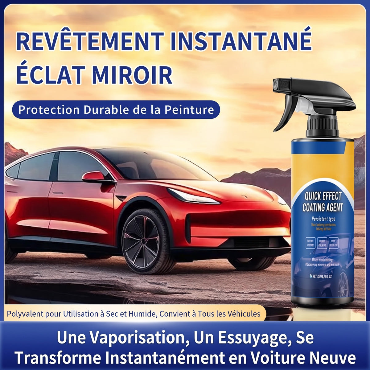 Spray agent de revêtement rapide avancé pour voiture