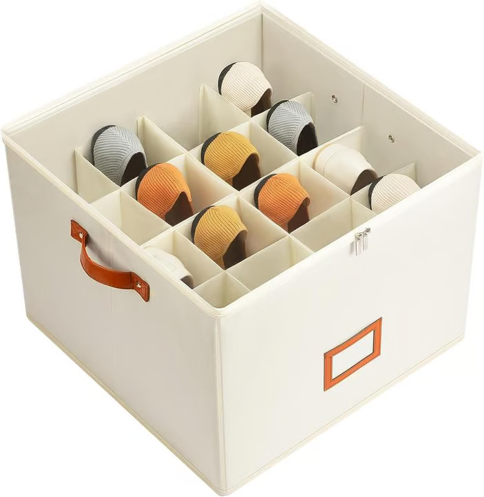 Boîte de rangement en tissu pour chaussures – Pliable, grande capacité, anti-poussière et respirante pour placard et chambre
