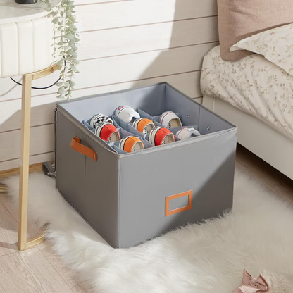 Boîte de rangement en tissu pour chaussures – Pliable, grande capacité, anti-poussière et respirante pour placard et chambre