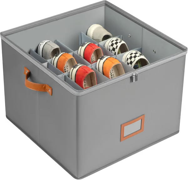 Boîte de rangement en tissu pour chaussures – Pliable, grande capacité, anti-poussière et respirante pour placard et chambre