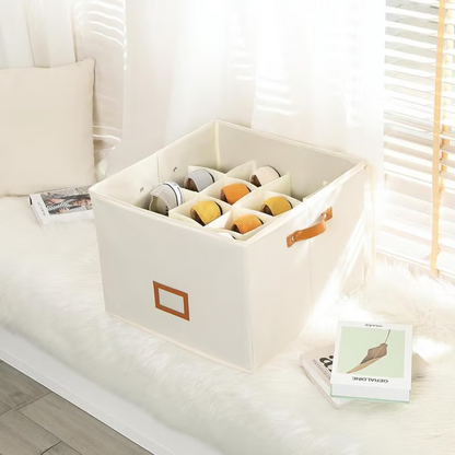 Boîte de rangement en tissu pour chaussures – Pliable, grande capacité, anti-poussière et respirante pour placard et chambre