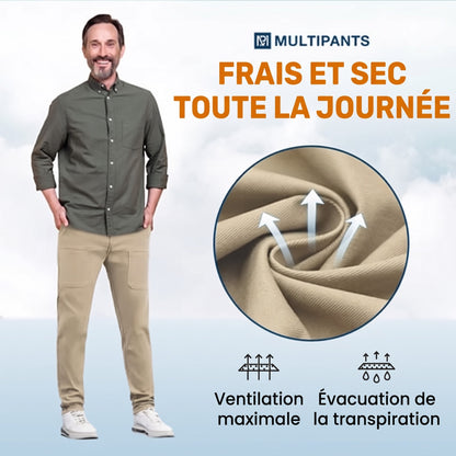 MultiPants – Pantalon cargo durable multi-poches très extensible