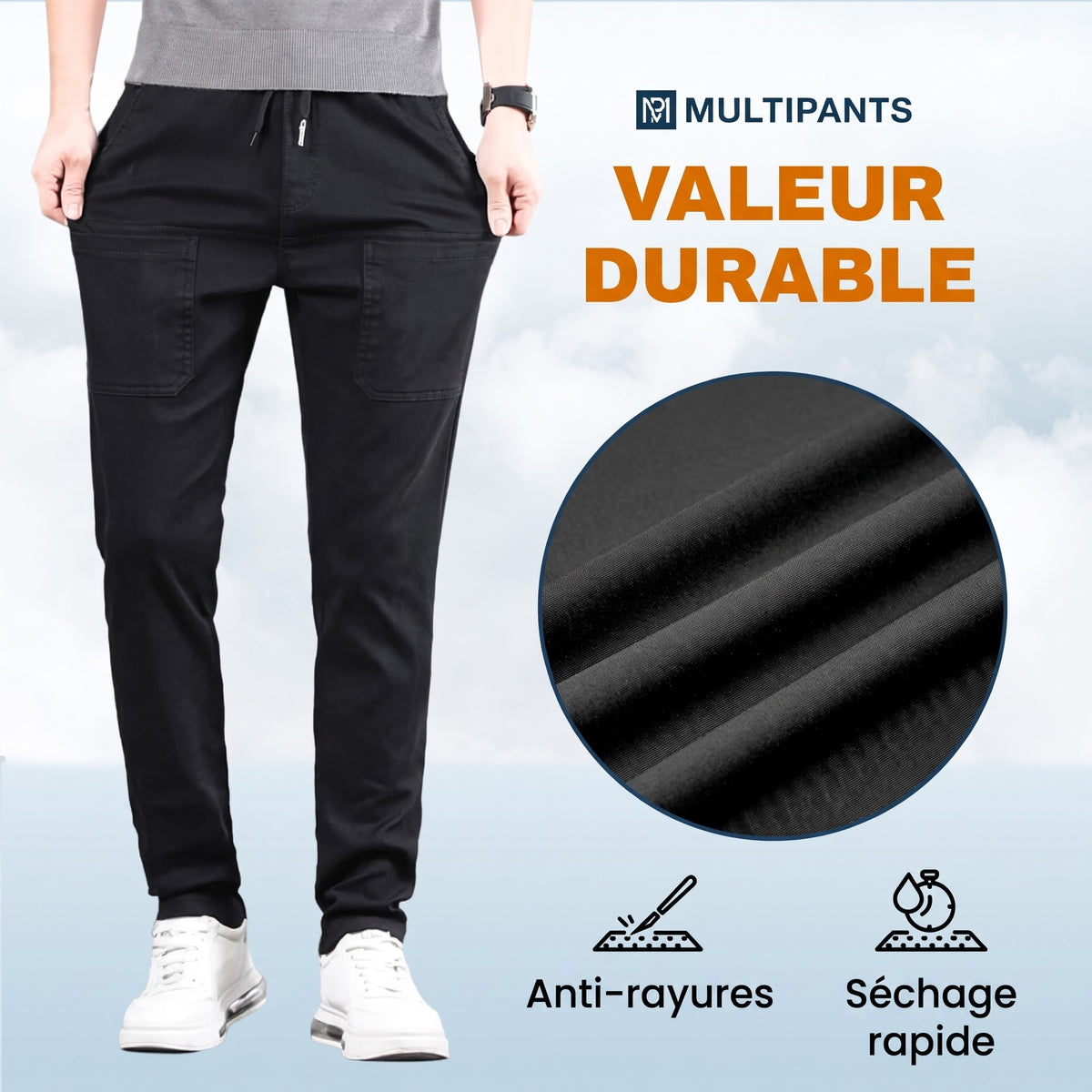 MultiPants – Pantalon cargo durable multi-poches très extensible