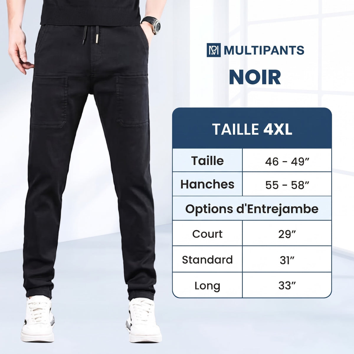 MultiPants – Pantalon cargo durable multi-poches très extensible