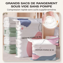 Grand Sac de Rangement Sous Vide Compressible – Sans Pompe, Étanche & Idéal Pour Gagner De La Place Dans Les Valises Et À La Maison