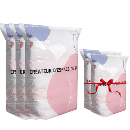 Grand Sac de Rangement Sous Vide Compressible – Sans Pompe, Étanche & Idéal Pour Gagner De La Place Dans Les Valises Et À La Maison