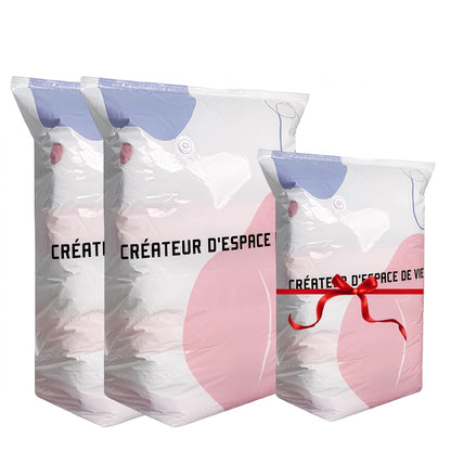Grand Sac de Rangement Sous Vide Compressible – Sans Pompe, Étanche & Idéal Pour Gagner De La Place Dans Les Valises Et À La Maison