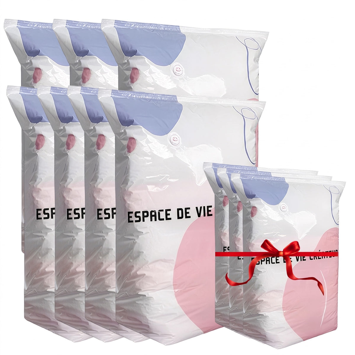 Grand Sac de Rangement Sous Vide Compressible – Sans Pompe, Étanche & Idéal Pour Gagner De La Place Dans Les Valises Et À La Maison