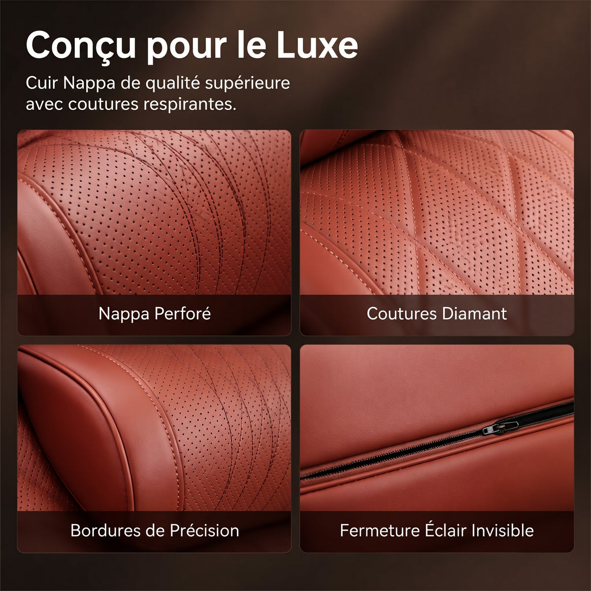 Oreiller de cou en mousse à mémoire de forme pour voiture – soutien profilé 3D, mousse à retour lent. Réduit la pression sur la nuque lors des longs trajets – conduisez confortablement