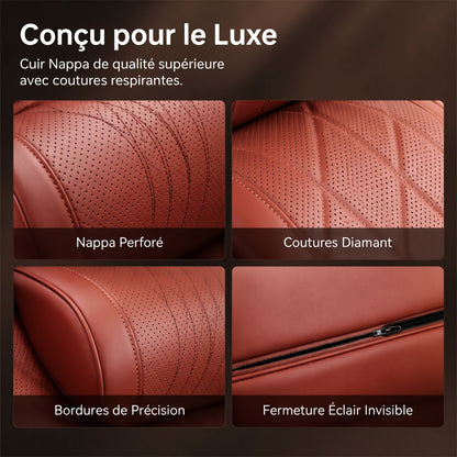 Oreiller de cou en mousse à mémoire de forme pour voiture – soutien profilé 3D, mousse à retour lent. Réduit la pression sur la nuque lors des longs trajets – conduisez confortablement
