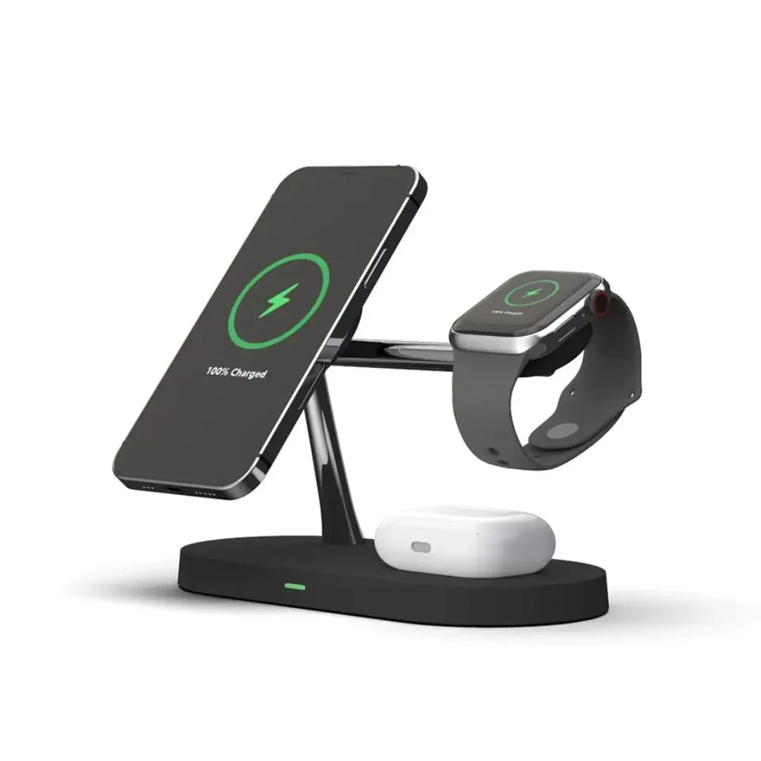 Station De Charge Sans Fil 3 En 1 Avec Port USB - C Supplémentaire Pour Téléphone, Montre Et Écouteurs - Rondor