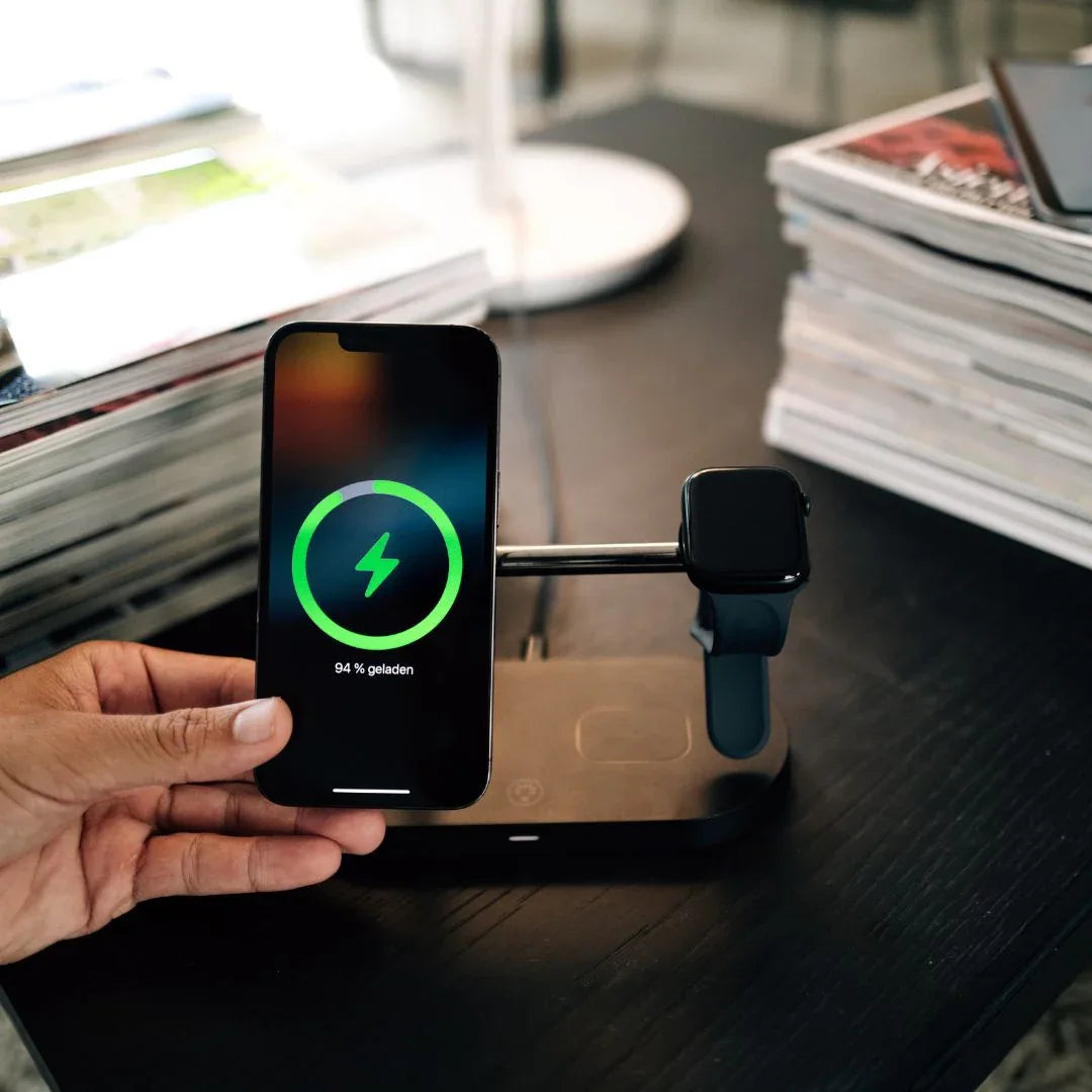 Station De Charge Sans Fil 3 En 1 Avec Port USB - C Supplémentaire Pour Téléphone, Montre Et Écouteurs - Rondor