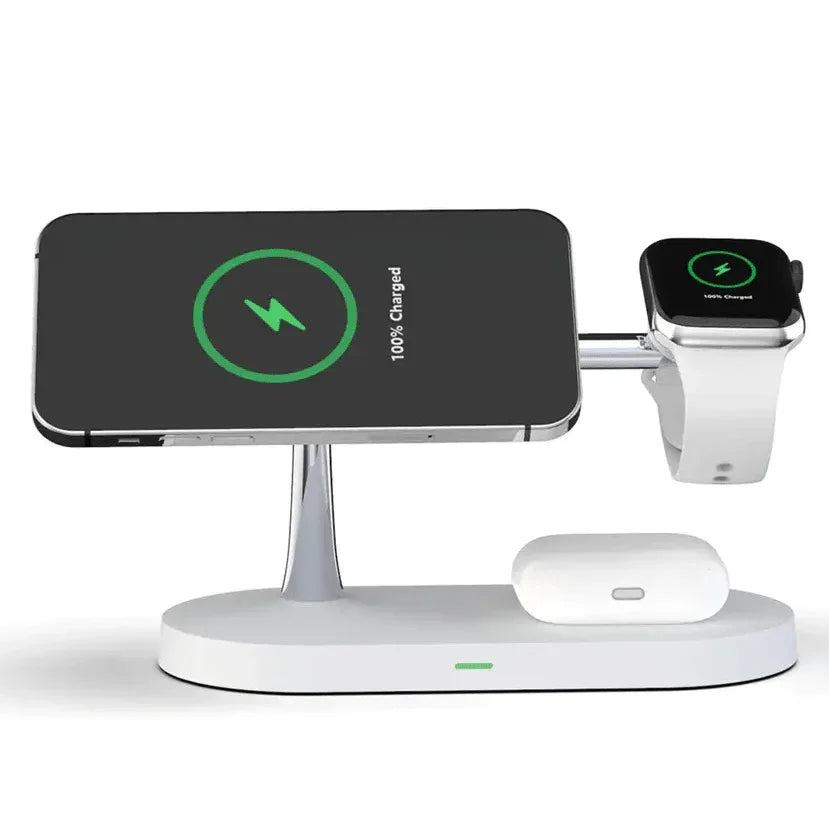 Station De Charge Sans Fil 3 En 1 Avec Port USB - C Supplémentaire Pour Téléphone, Montre Et Écouteurs - Rondor