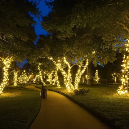 String Lights Fairy with Flexible Copper Wire Micro LED Beads Battery Powered Outdoor Christmas