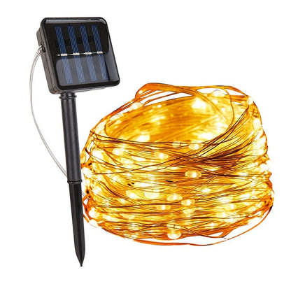 String Lights Fairy with Flexible Copper Wire Micro LED Beads Battery Powered Outdoor Christmas