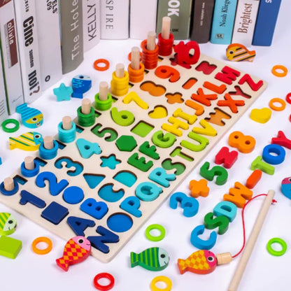 Tableau d'Activités en Bois pour Tout - Petits – Planche Montessori pour la Motricité Fine - Rondor