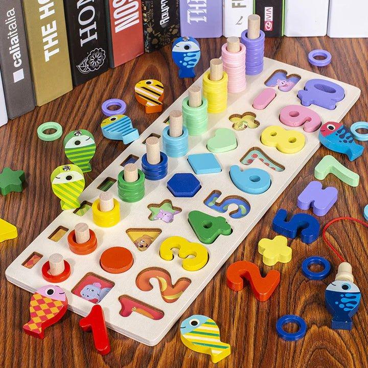 Tableau d'Activités en Bois pour Tout - Petits – Planche Montessori pour la Motricité Fine - Rondor