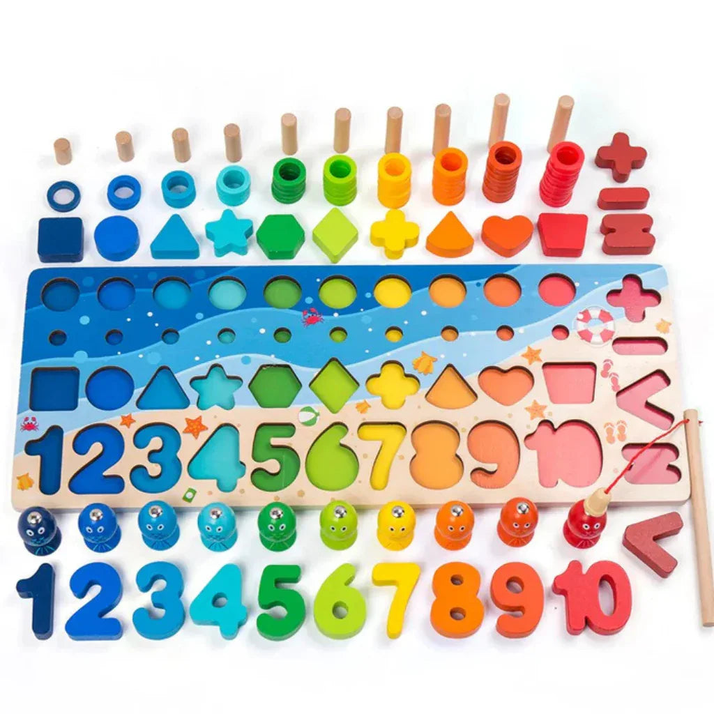 Tableau d'Activités en Bois pour Tout - Petits – Planche Montessori pour la Motricité Fine - Rondor