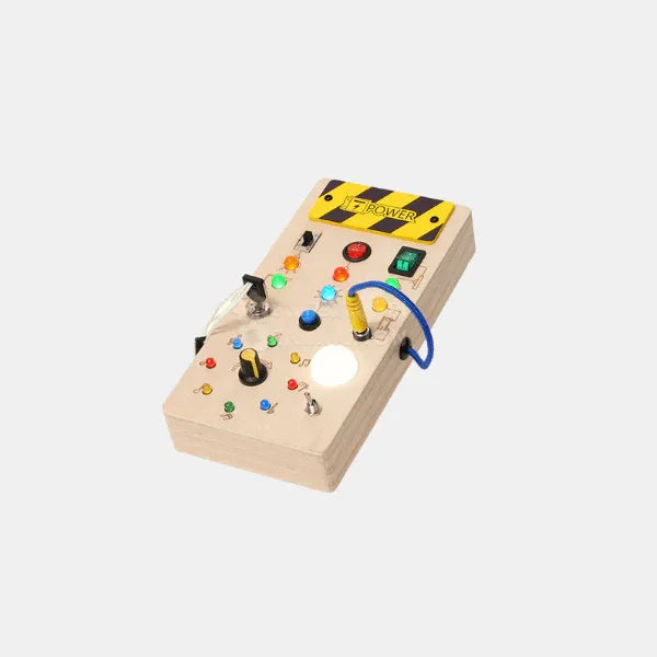 Tableau d'Activités Lumineux LED pour Tout - Petits – Jouet Sensoriel en Bois pour le Développement - Rondor