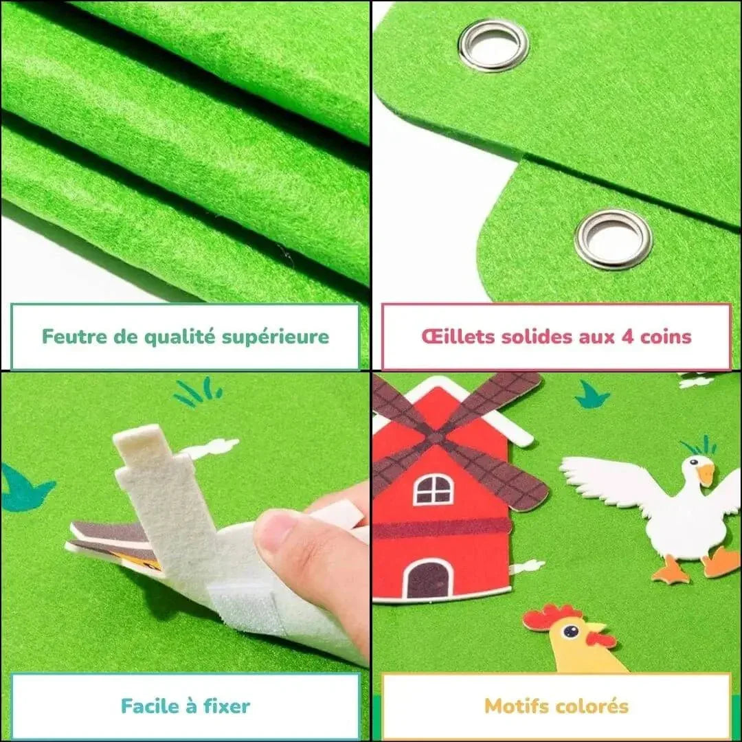 Tableau en Feutre Montessori Ferme – StoryFelt™ - Rondor