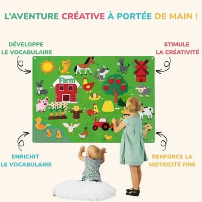 Tableau en Feutre Montessori Ferme – StoryFelt™ - Rondor