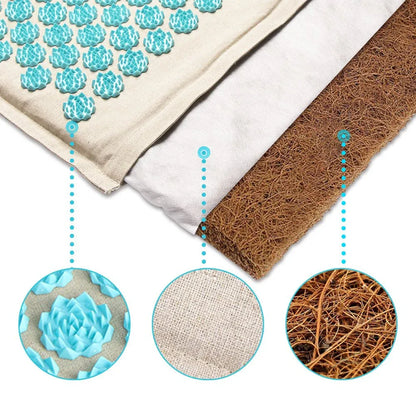 Tapis d’acupression relaxant avec oreiller de soutien | Acuva™ - Rondor