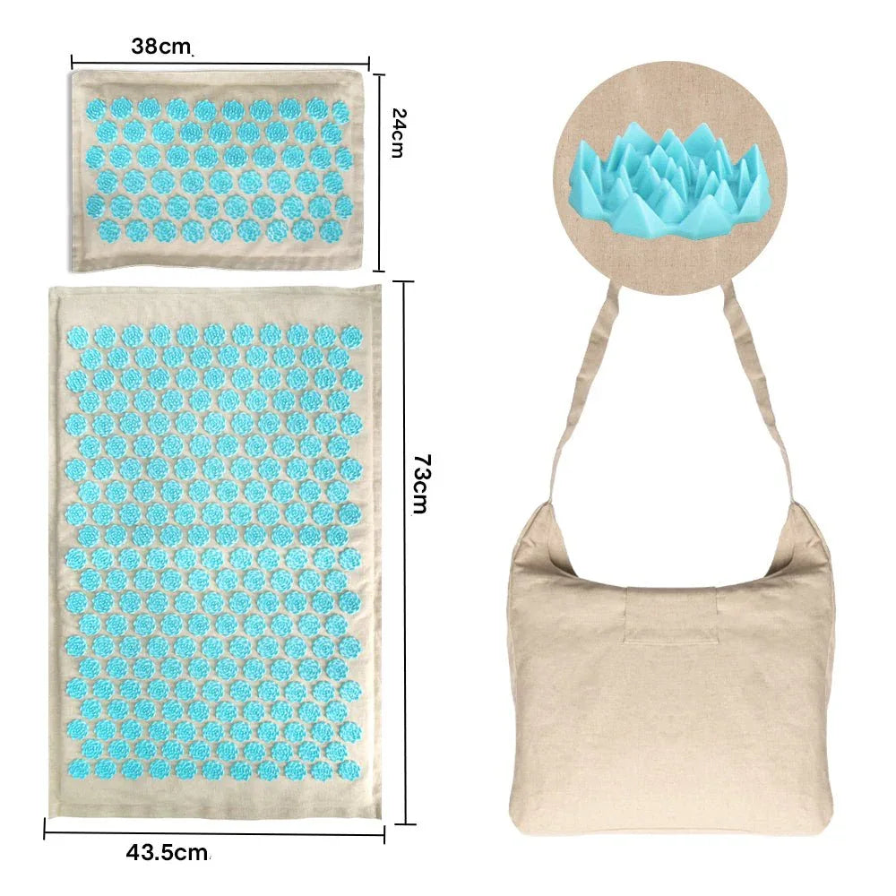 Tapis d’acupression relaxant avec oreiller de soutien | Acuva™ - Rondor