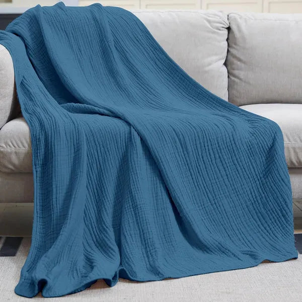 Plaid en mousseline de coton, doux et respirant, trois tailles