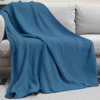 Plaid en mousseline de coton, doux et respirant, trois tailles