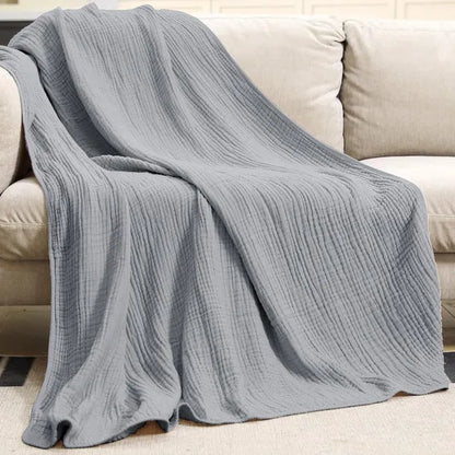 Plaid en mousseline de coton, doux et respirant, trois tailles