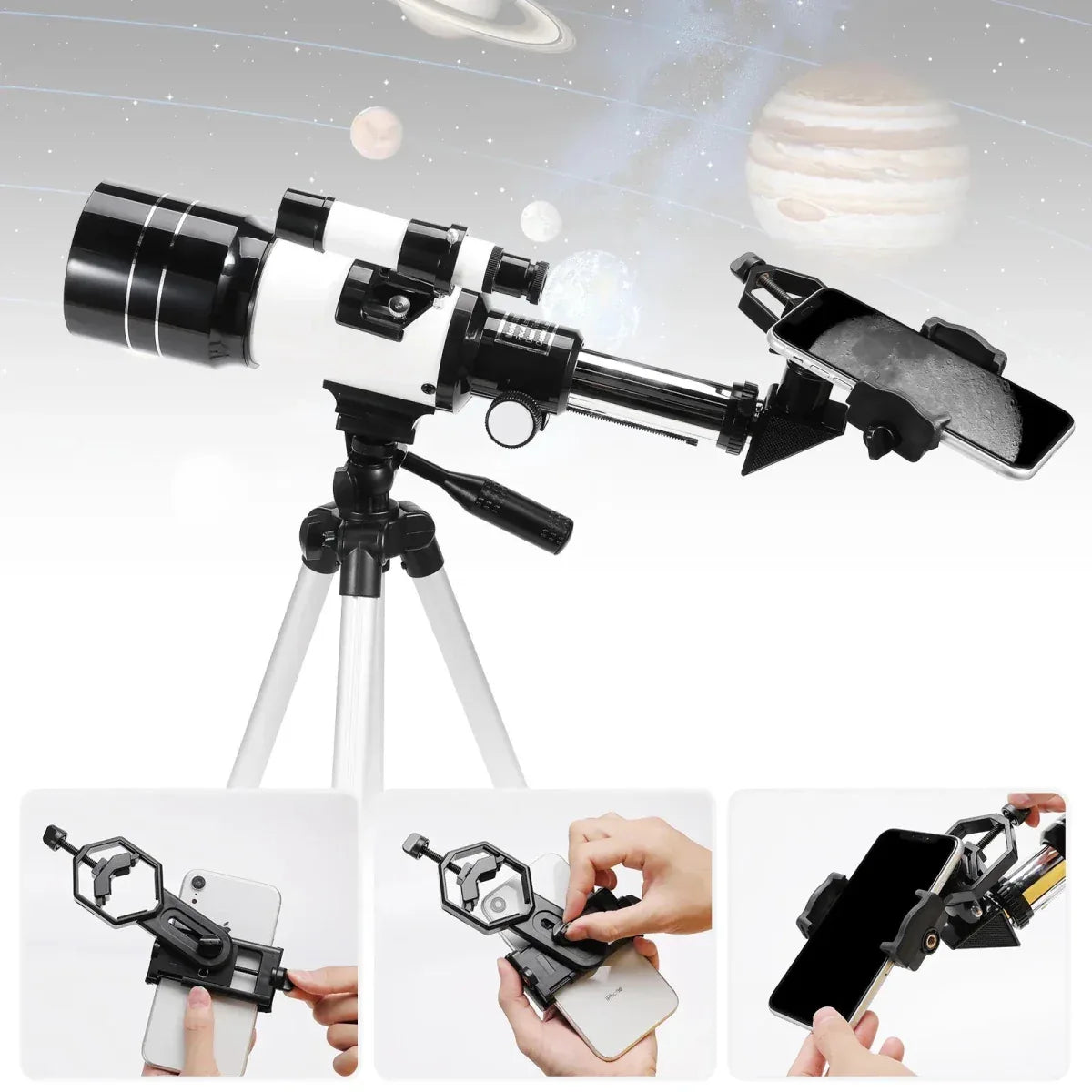 Télescope Astronomique Polyvalent - Oculaires Multiples & Accessoires Complets - Rondor