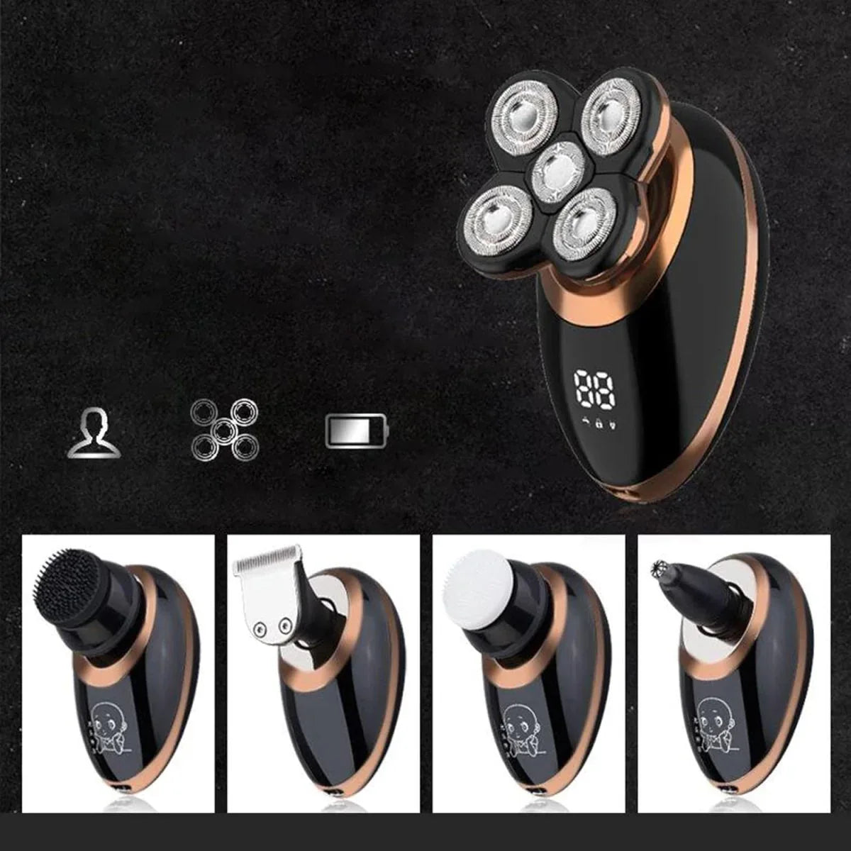 Tondeuse électrique homme waterproof rasage précis et confortable - Rondor