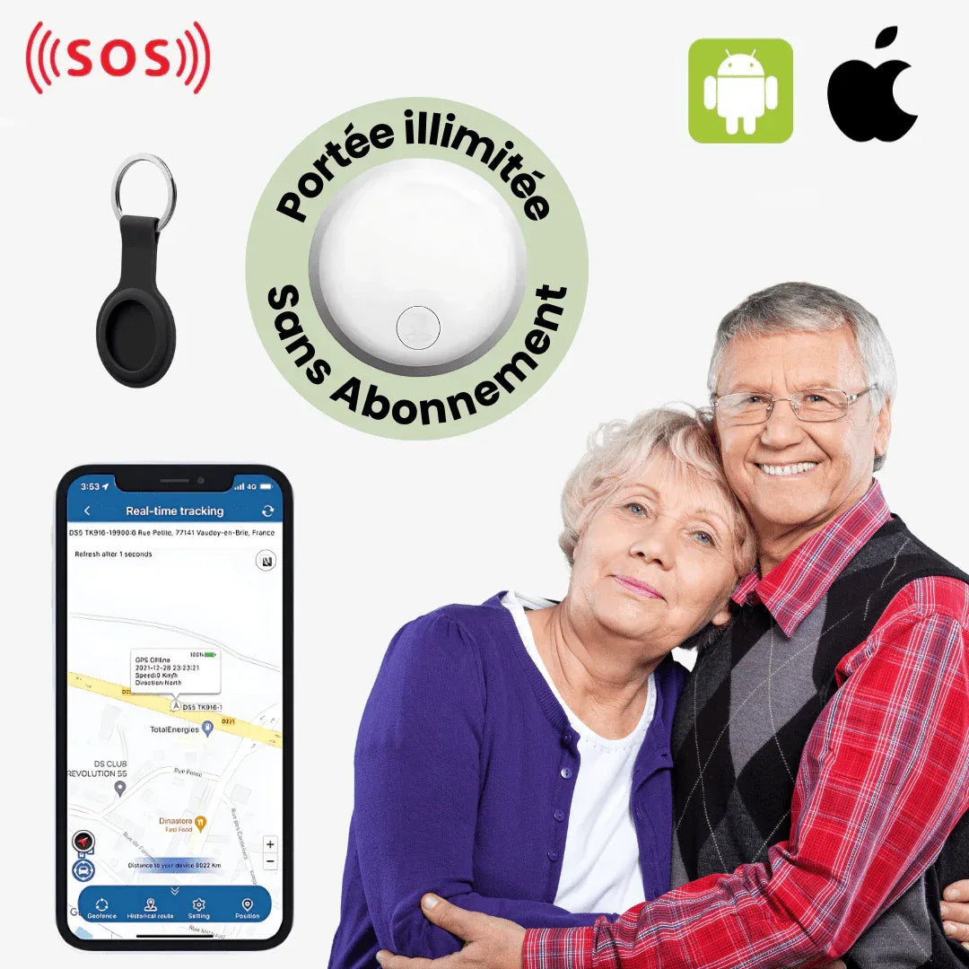 Traceur GPS Senior – Suivi Precis Sans Abonnement - ANDROID / iOS - Rondor