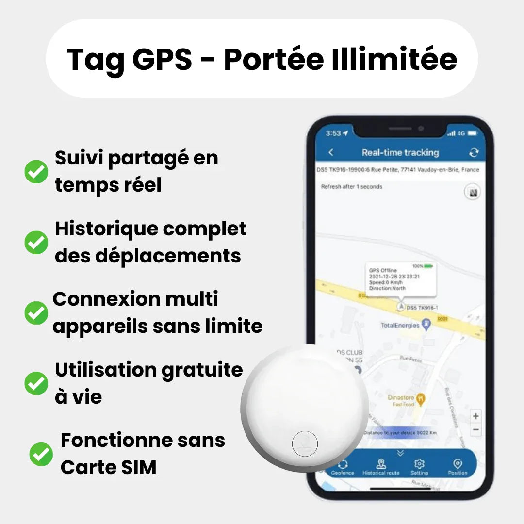 Traceur GPS Valises Sans Abonnement - ANDROID / iOS - Rondor