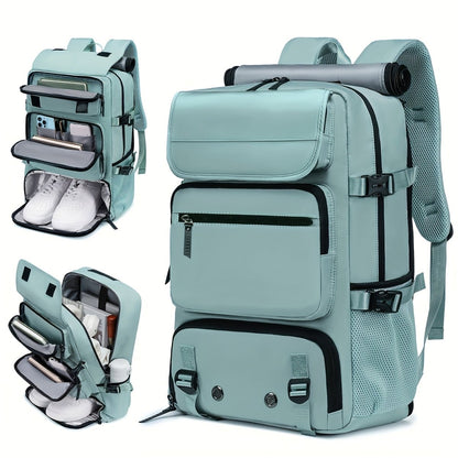 TRAVELMAX Pack – Sac à dos de voyage imperméable avec port USB, compartiment à chaussures et poche anti-vol