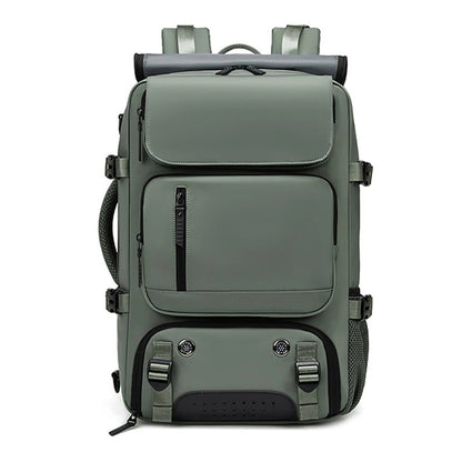 TRAVELMAX Pack – Sac à dos de voyage imperméable avec port USB, compartiment à chaussures et poche anti-vol